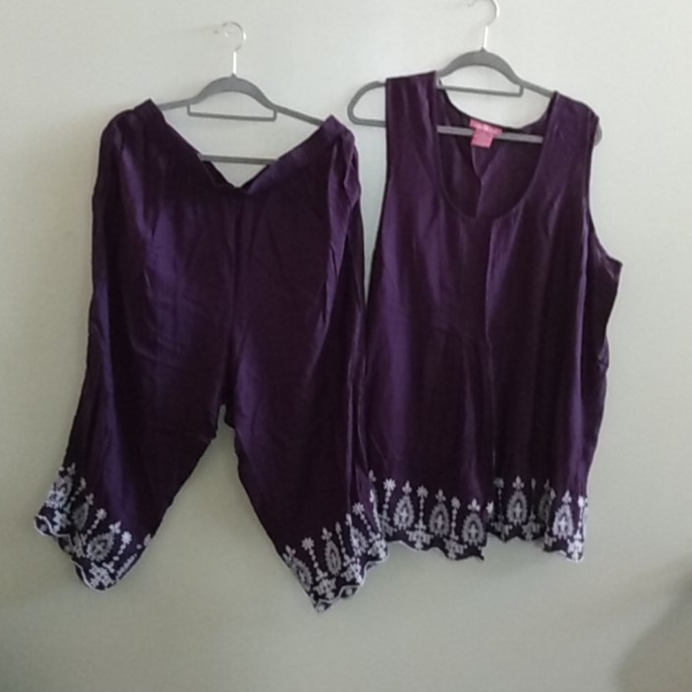 Women's Summer skirt set /Capri Top and Bottom Set